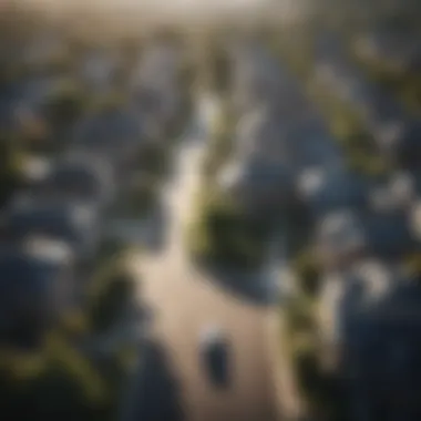 Identifying Potential in Emerging Areas An aerial view of a neighborhood showing diverse properties