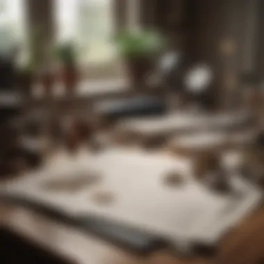 Crafting a Financial Blueprint A detailed budget plan on a desk, showcasing financial discipline and organization.