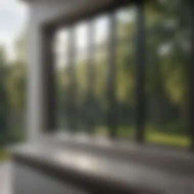 A perfectly cleaned window with no streaks in a modern home