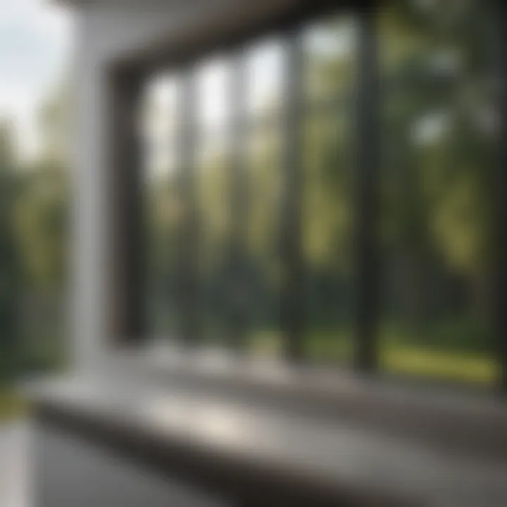 A perfectly cleaned window with no streaks in a modern home