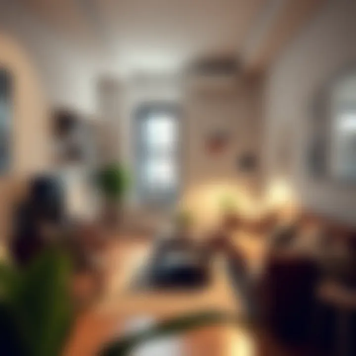 Charming small apartment interior showcasing efficient use of space