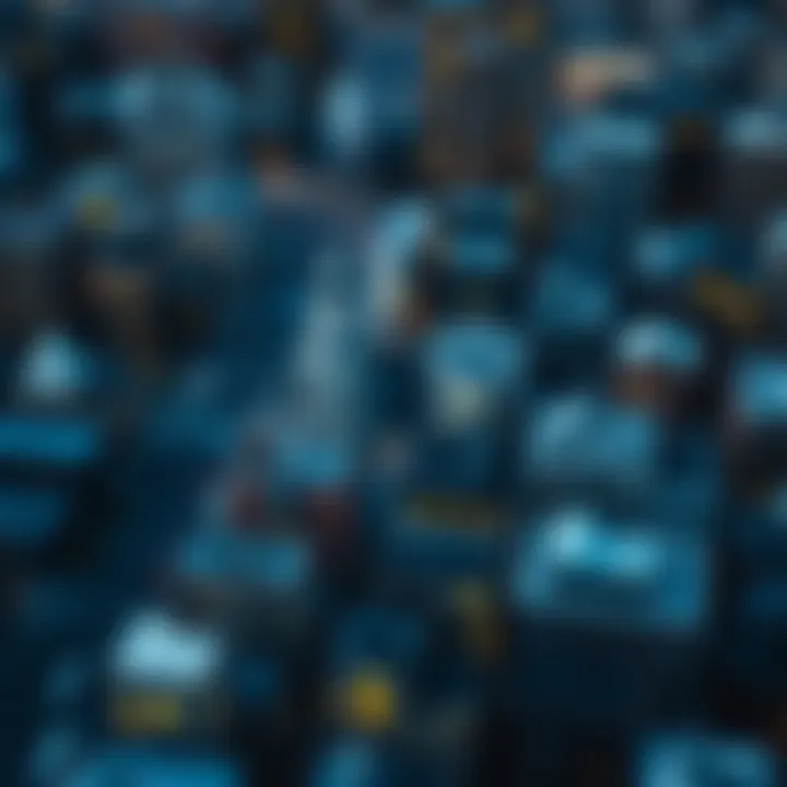 Aerial view of various neighborhoods in New York City