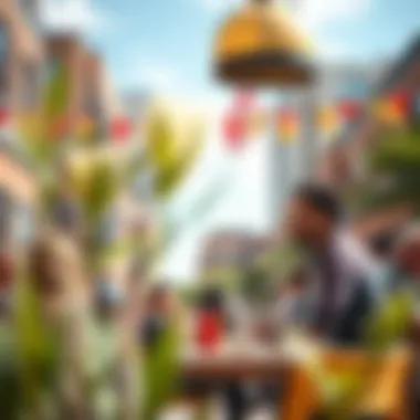 Vibrant community atmosphere at Thompson Square Apartments