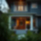 A welcoming front porch of a modern home, symbolizing comfort and readiness.