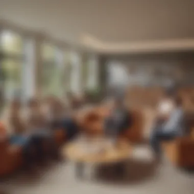 Tenant Demographics in Class A Properties Diverse group of tenants enjoying communal spaces in an upscale property