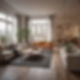 Interior view of a cooperative apartment showcasing a modern living space