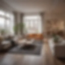 Interior view of a cooperative apartment showcasing a modern living space