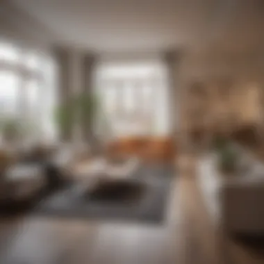 Modern Living Space in a Cooperative Apartment Interior view of a cooperative apartment showcasing a modern living space
