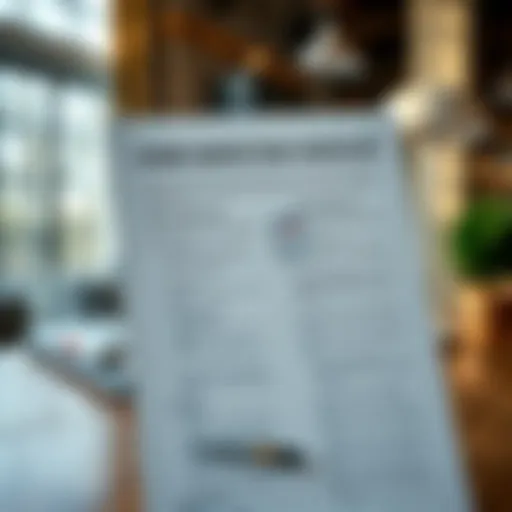 Detailed view of a home inspection checklist