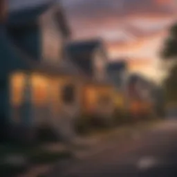 Scenic view of a vibrant Atlanta neighborhood showcasing residential buildings