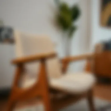 A detailed close-up of a classic Mid-Century Modern chair highlighting its craftsmanship