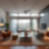 Mid-Century Modern Living Room Design A sleek Mid-Century Modern living room showcasing clean lines and organic shapes