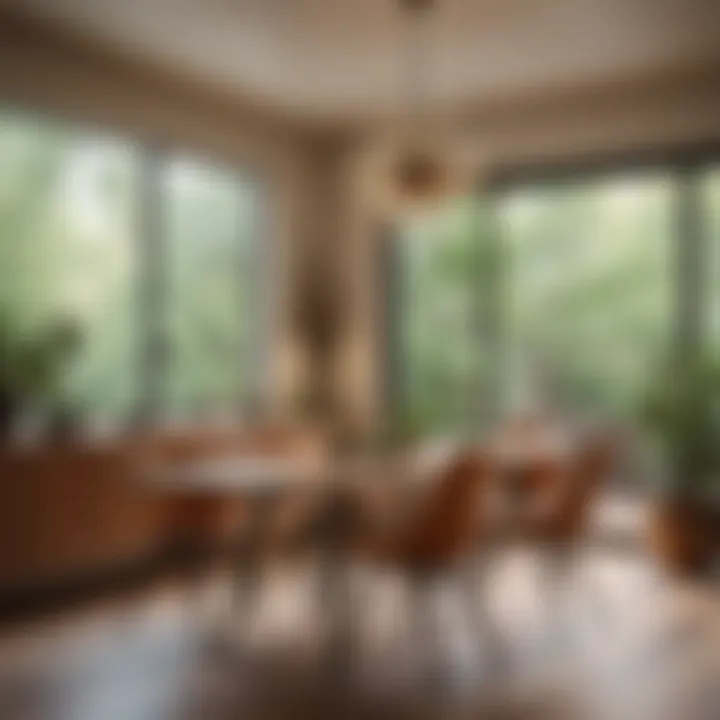 Stylish dining area with mid century modern dining set emphasizing functionality and aesthetic