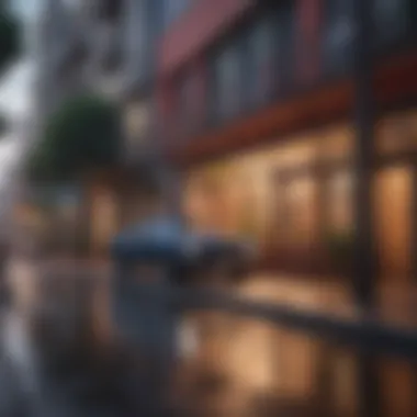 A vibrant street scene capturing the essence of urban living
