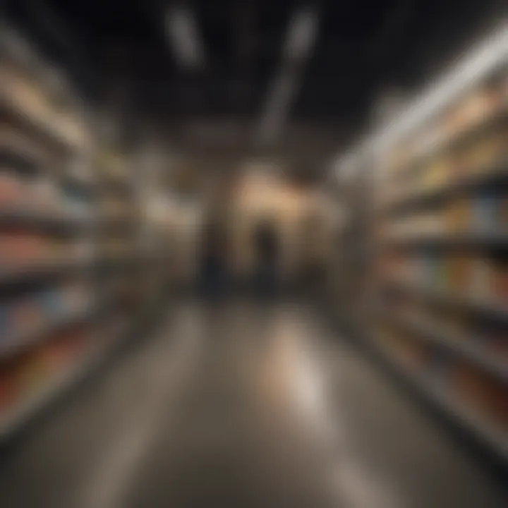 A grocery store aisle with various products