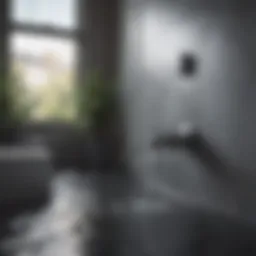 A detailed view of water utility systems in a modern apartment