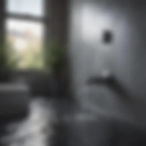 A detailed view of water utility systems in a modern apartment