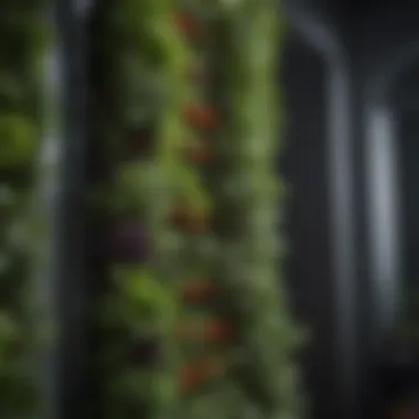 Vertical Gardening: Maximizing Space Innovative vertical garden design with herbs and vegetables