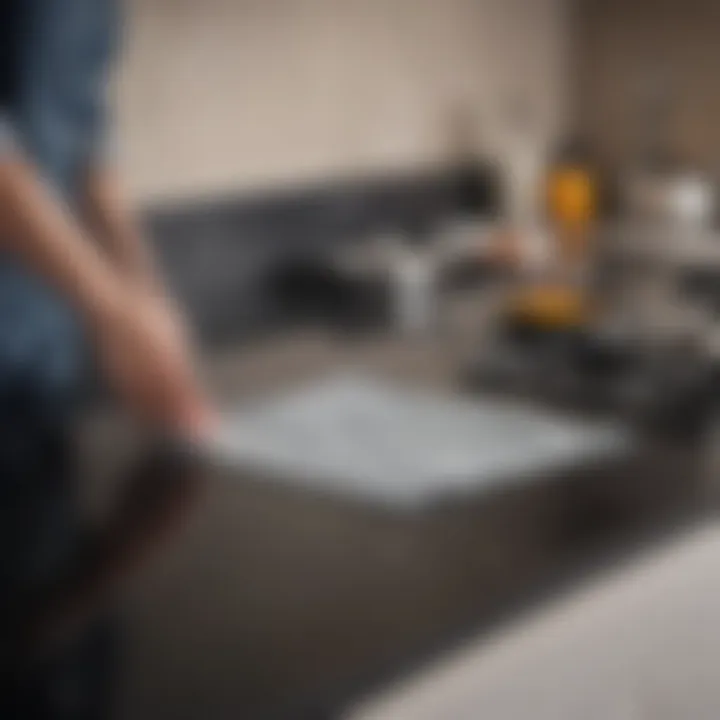 A person using a soft cloth to wipe a glass cooktop