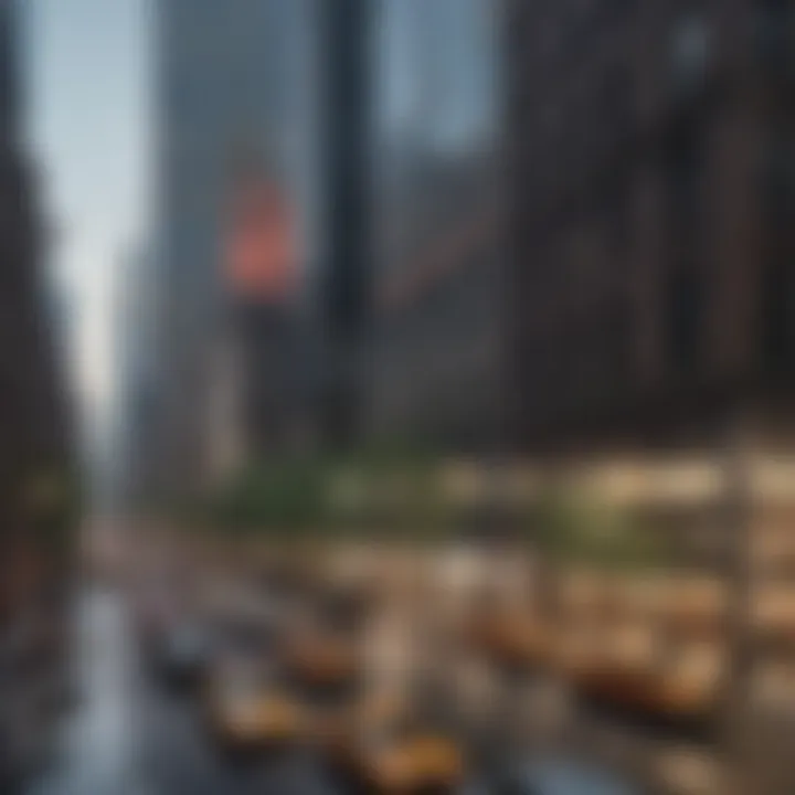 Historical photograph of the original World Trade Center site.